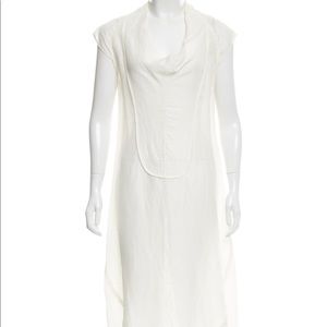 Draped linen dress